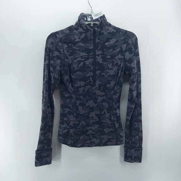Lululemon sweatshirt women size 4 black camo - Picture 1 of 9